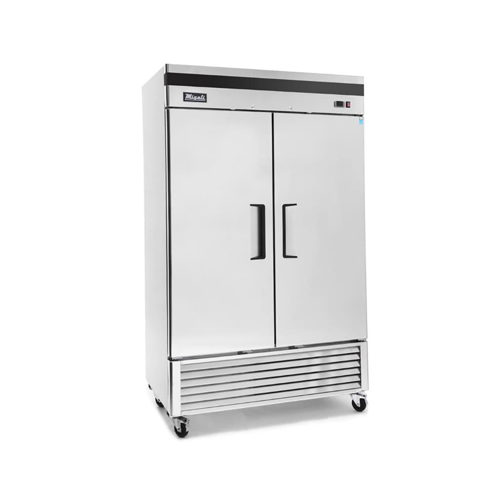 Migali 54" Two Section Reach In Freezer, (2) Solid Doors, 115v Model: C-2FB-HC