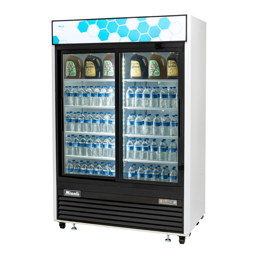 Migali Competitor Series Refrigerator Merchandiser, reach-in, 54-1/4” W, 49.0 cu. ft. capacity, (2) sliding glass doors