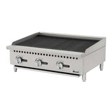 Migali Competitor Series Char-Rock Broiler, countertop, 36" W, cast iron radiants, configured for Natural Gas, LP Conversion Kit included