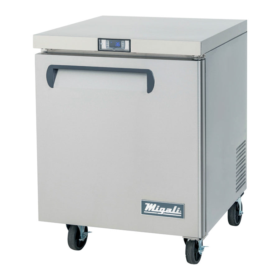 Migali Competitor Series Undercounter Refrigerator, reach-in, 27.5" W, 6.5 cu. ft. capacity, (1) solid hinged door
