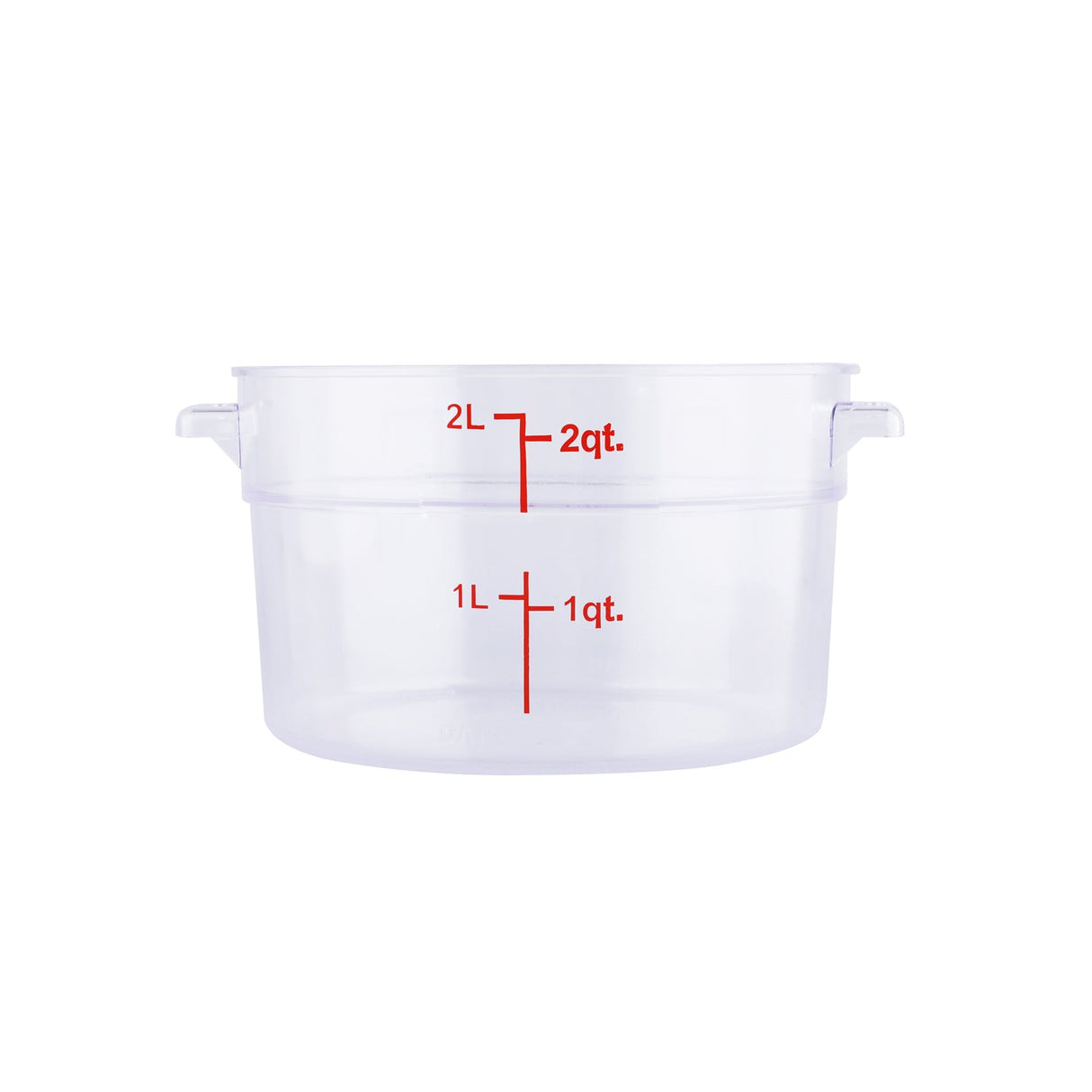 Food Storage Container Round PC Clear 2QT