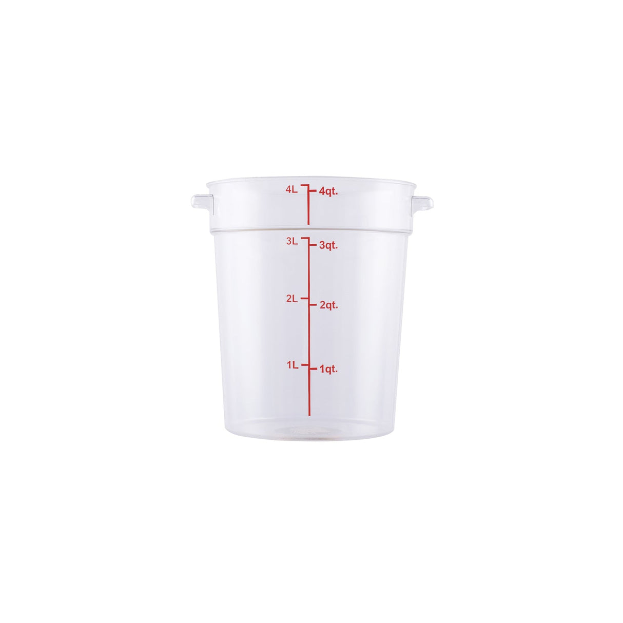 Food Storage Container Round PC Clear 4QT