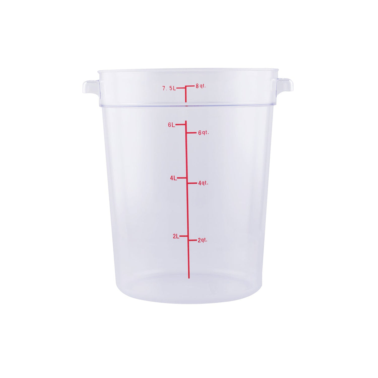 Food Storage Container Round PC Clear 8QT