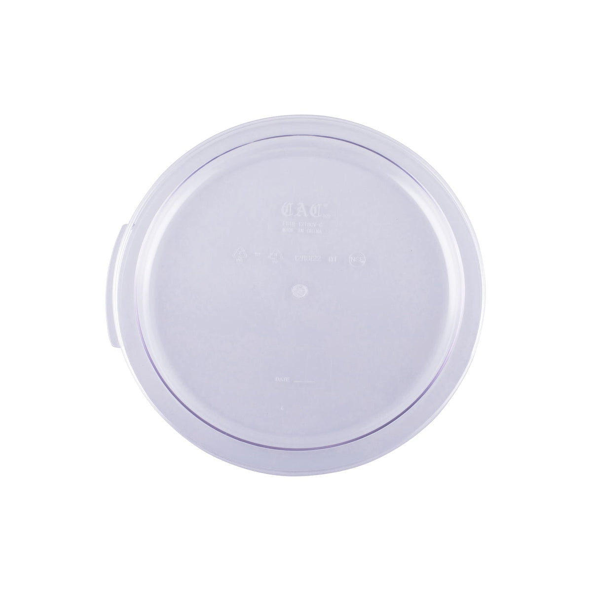 Cover Food Storage Container Round PC Clear for 12QT, 18QT&22QT
