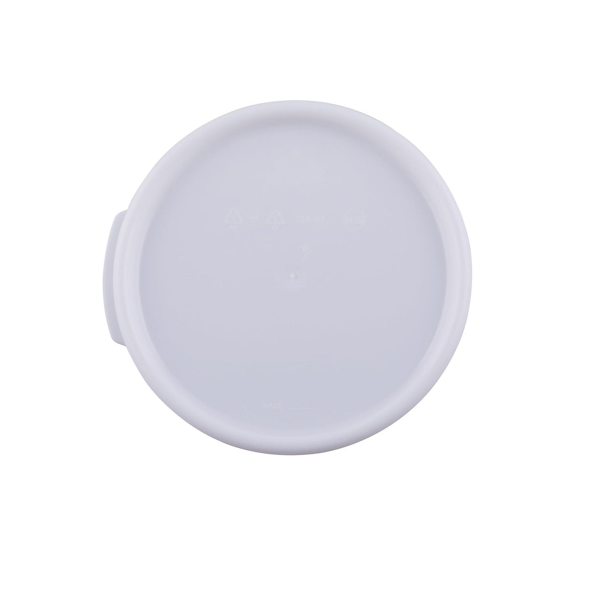 Cover Food Storage Container Round PP White for 1QT