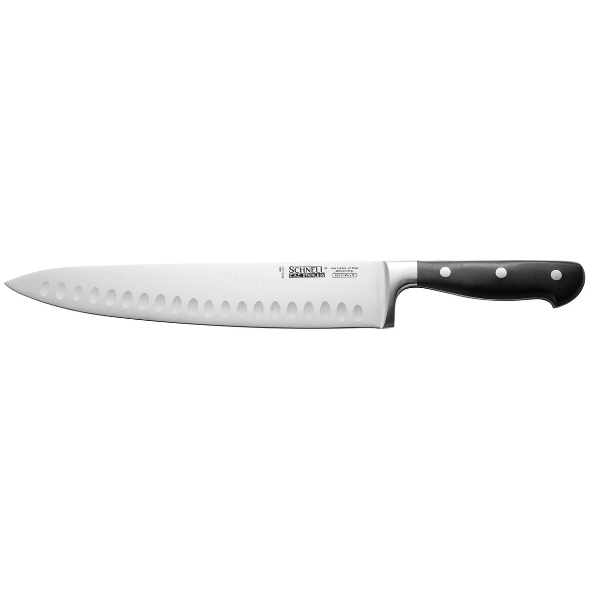Schnell Chef Knife 10″, Granton Edge