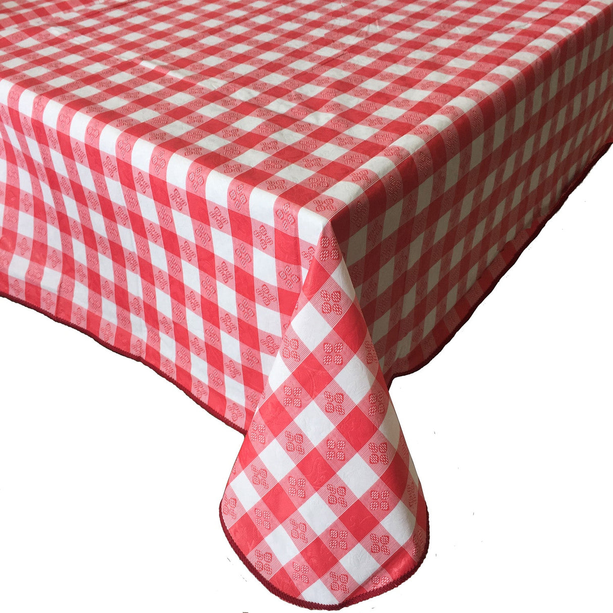 Table Cover Vinyl W/ Flannel Red 52x52"