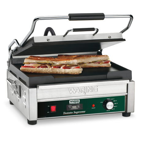Waring FULL SIZE 14" X 14" FLAT TOASTING GRILL WITH TIMER - 120V Model: WFG275T