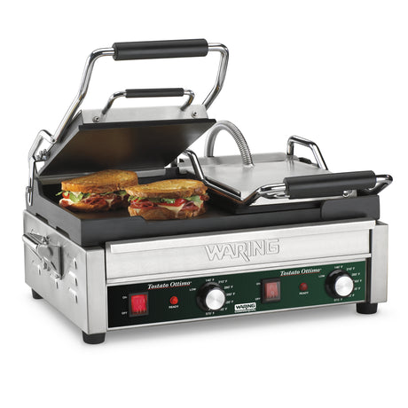 Waring TOSTATO SUPREMO® DOUBLE ITALIAN-STYLE FLAT GRILL – 240V Model: WFG300