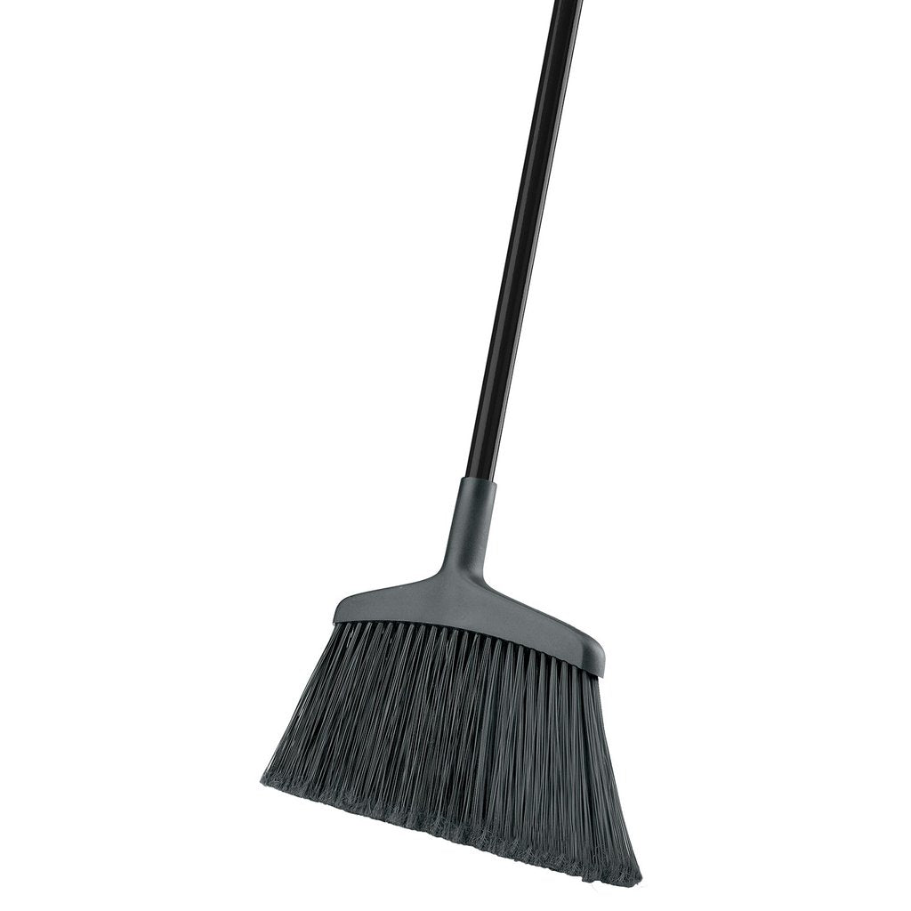 Wide Commercial Angle Broom - 15" - Black Handle