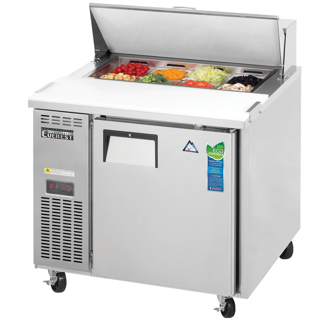 Everest 1 Door Sandwich Prep Table, 35 1/2" Model EPR1