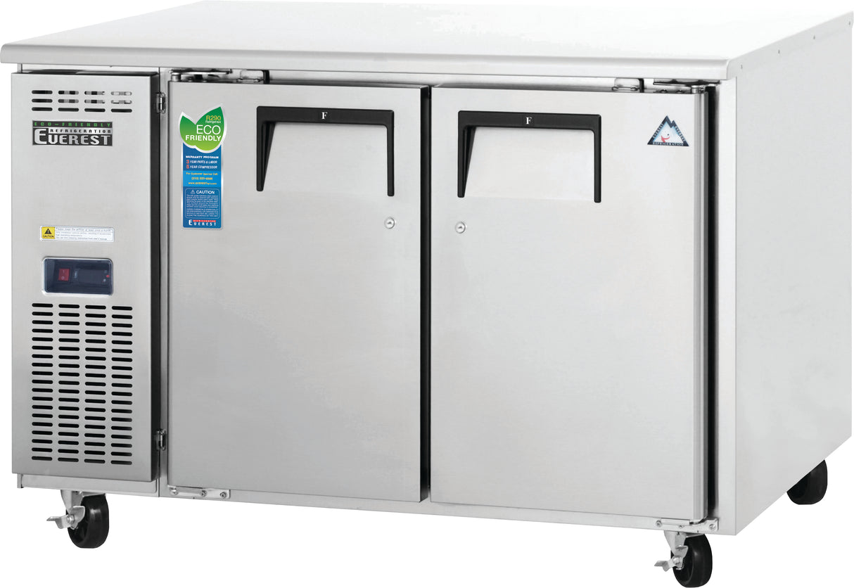 Everest 2 Door Undercounter Freezer, 47 1/2" Model ETF2