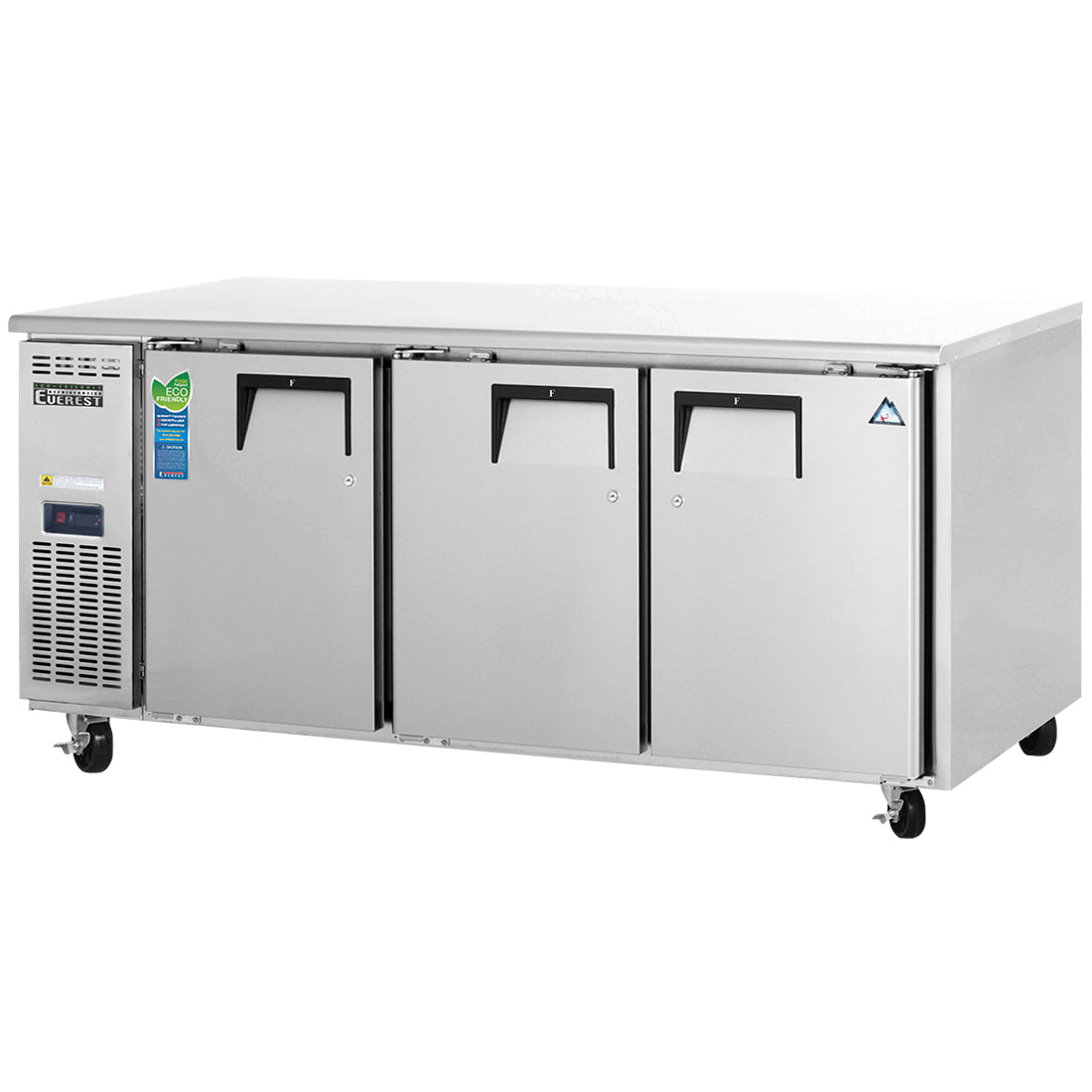 Everest 3 Door Undercounter Freezer, 71 1/2" Model ETF3