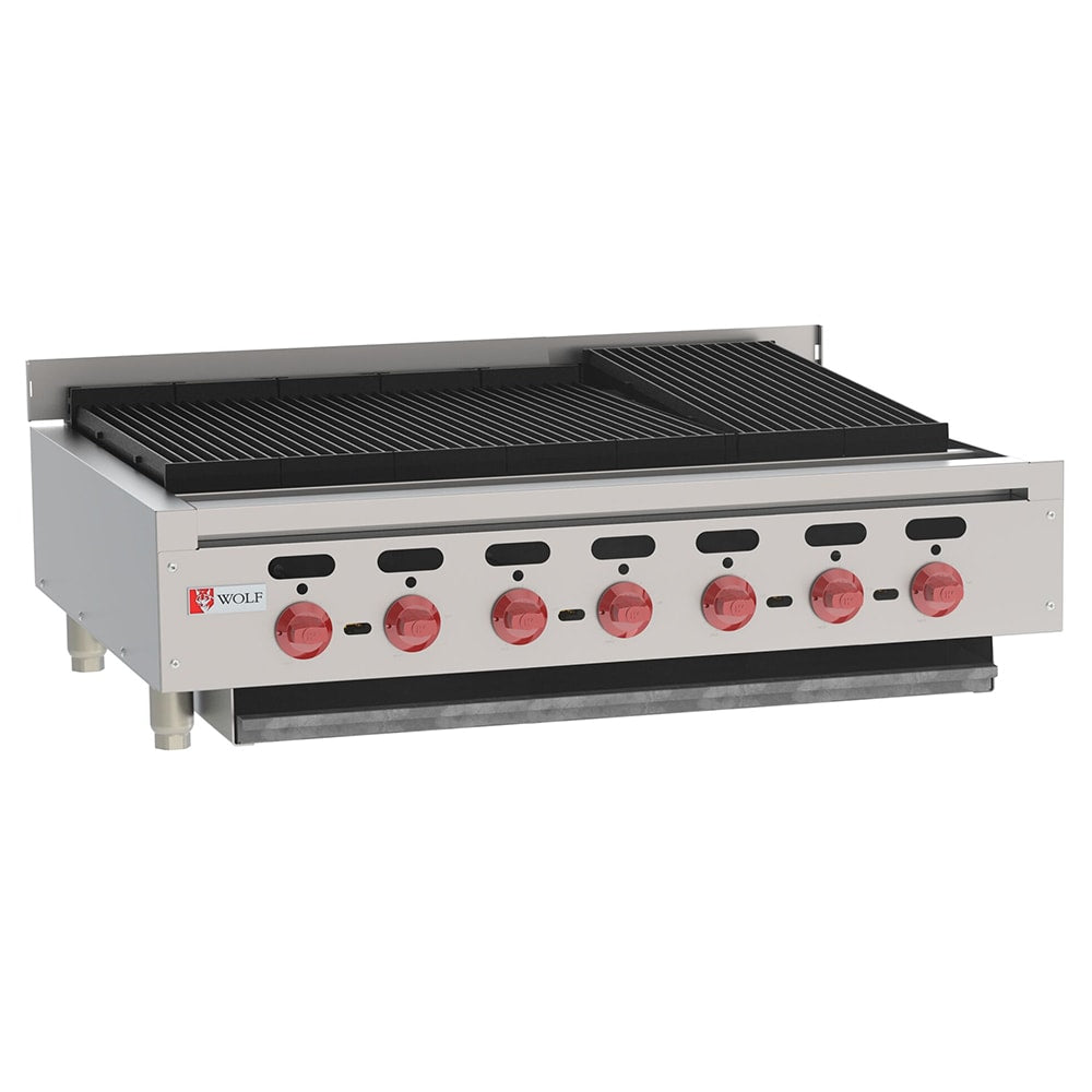 Wolf ACB36 36" Gas Charbroiler w/ (6) Burners & Cast Iron Grates, Natural Gas