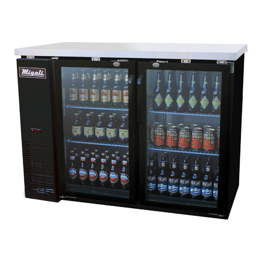 Migali Competitor Series Refrigerated Back Bar Cabinet, 48.75” W, 11.8 cu. ft. capacity, (2) hinged glass doors