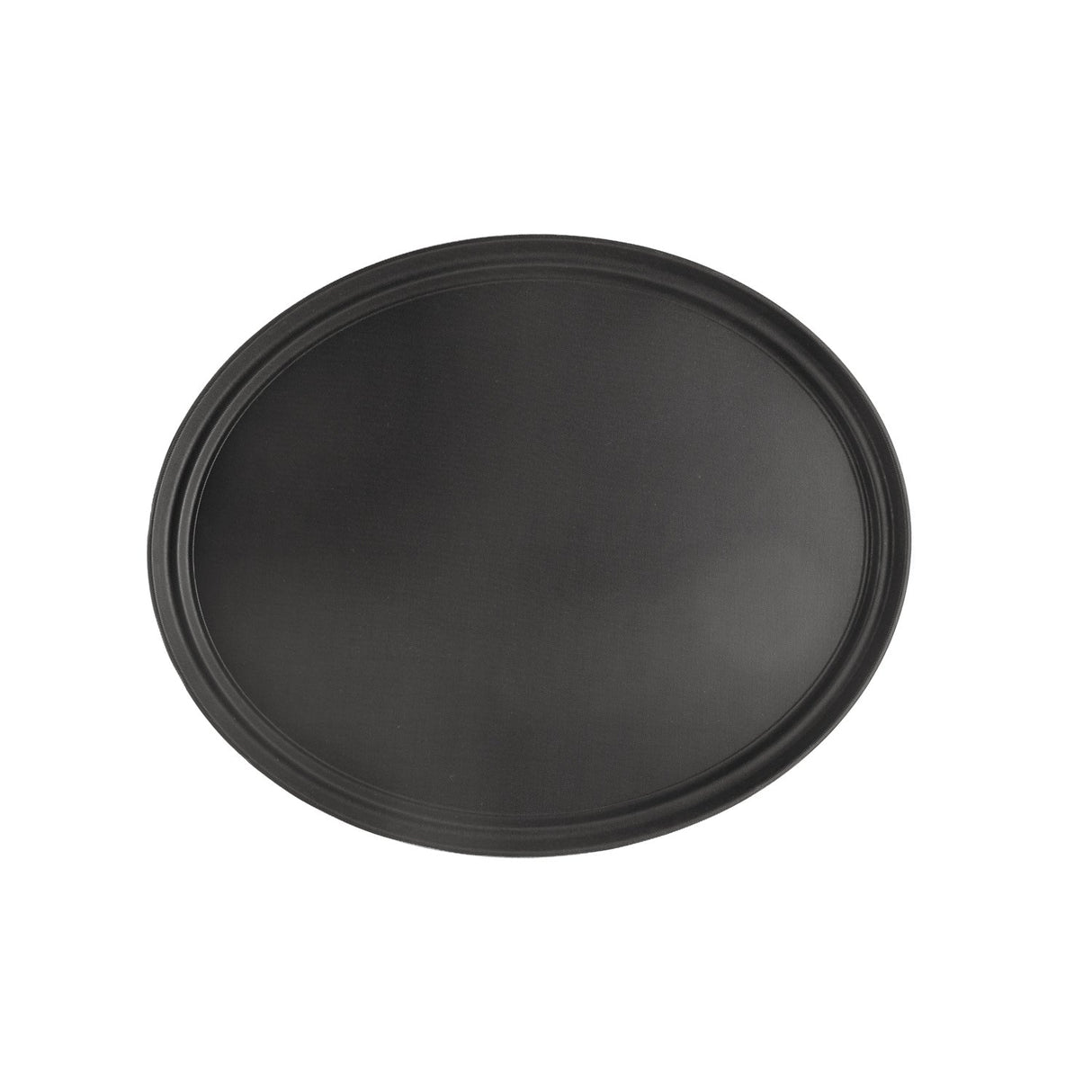 Tray Fiberglass Oval Black 27x22"