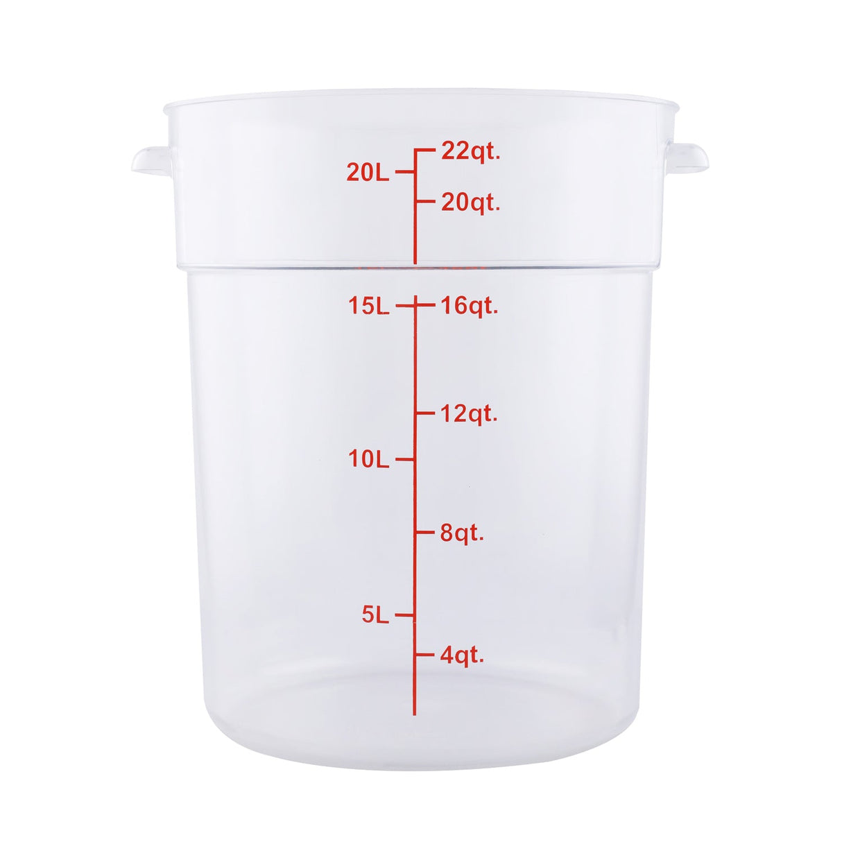 Food Storage Container Round PC Clear 22QT