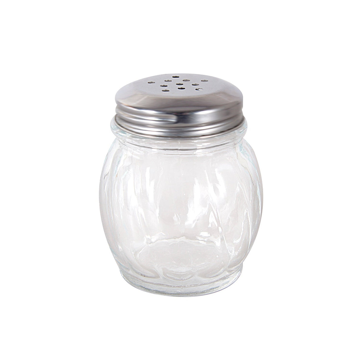 Cheese Shaker Glass W/ SS Perf. Top 6oz