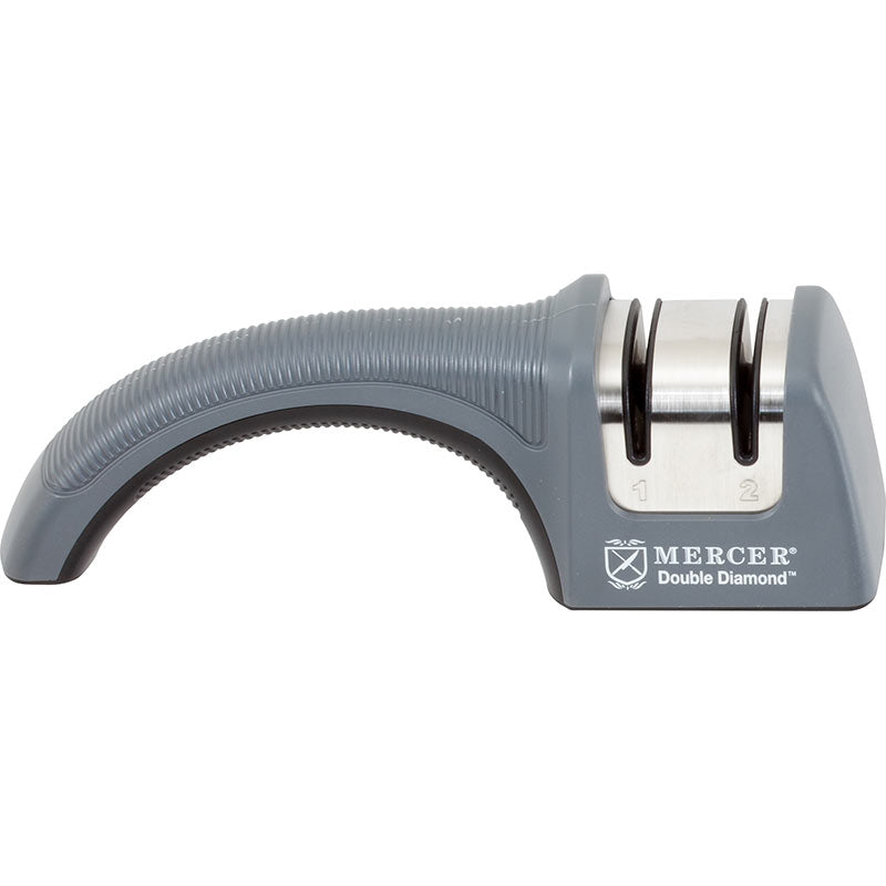 Mercer Culinary M10200  Double Diamond Manual Knife Sharpener, Gray