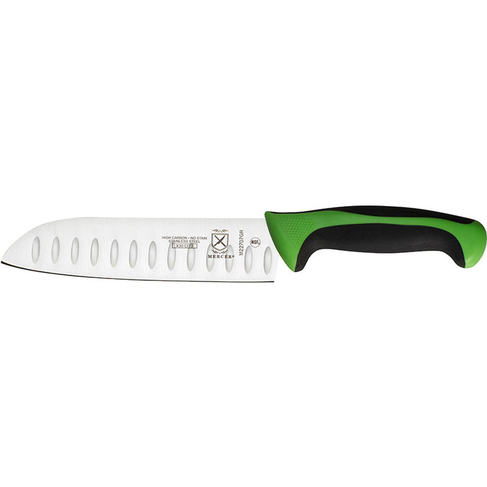 Mercer Culinary M22707GR Millennia Colors® Santoku Knife, 7"