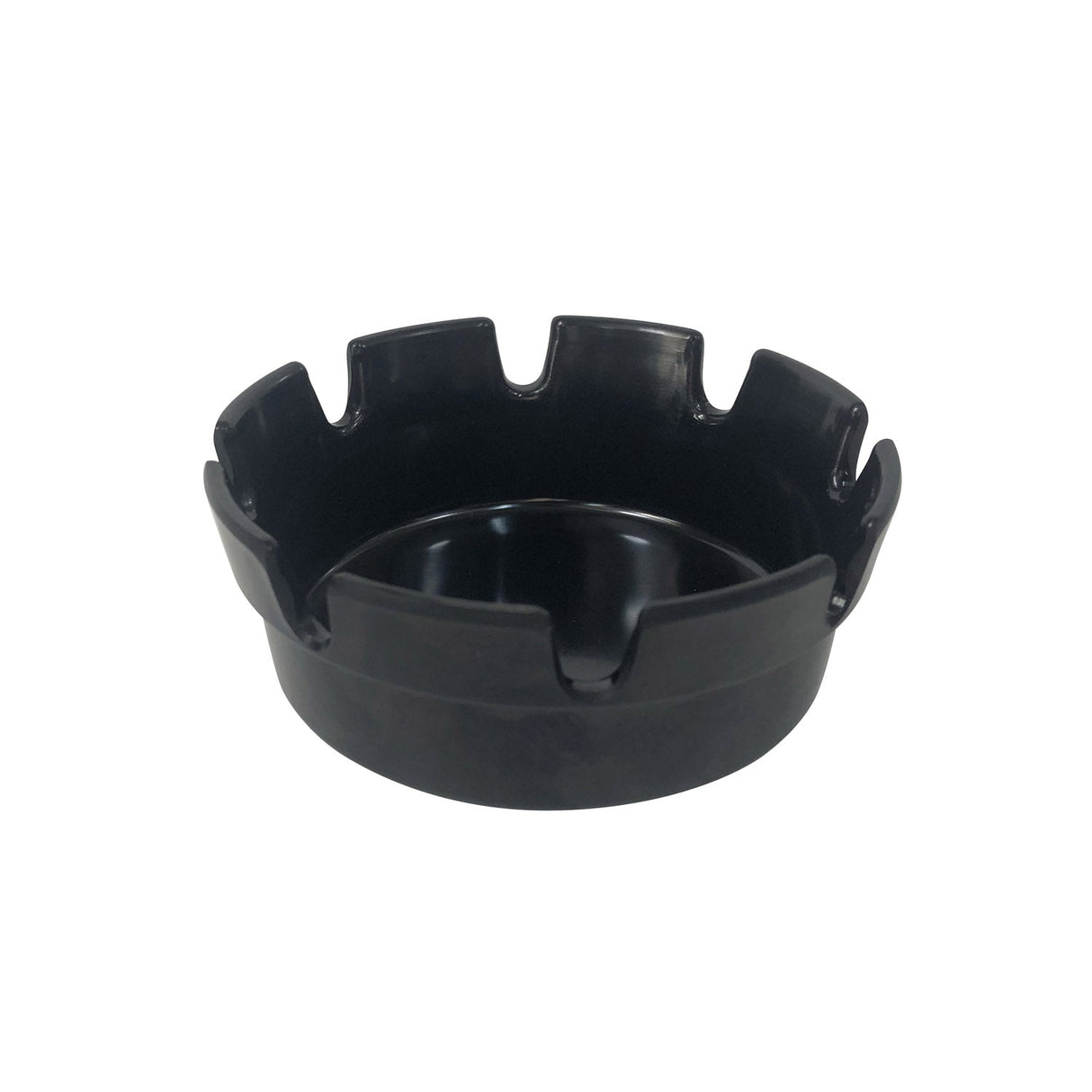 Ashtray Plastic 4"Dia Black