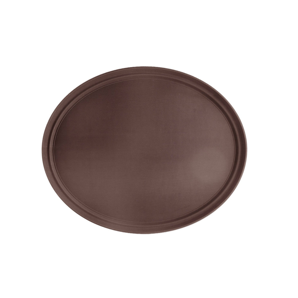 Tray Super Plastic Oval Brown 27x22"