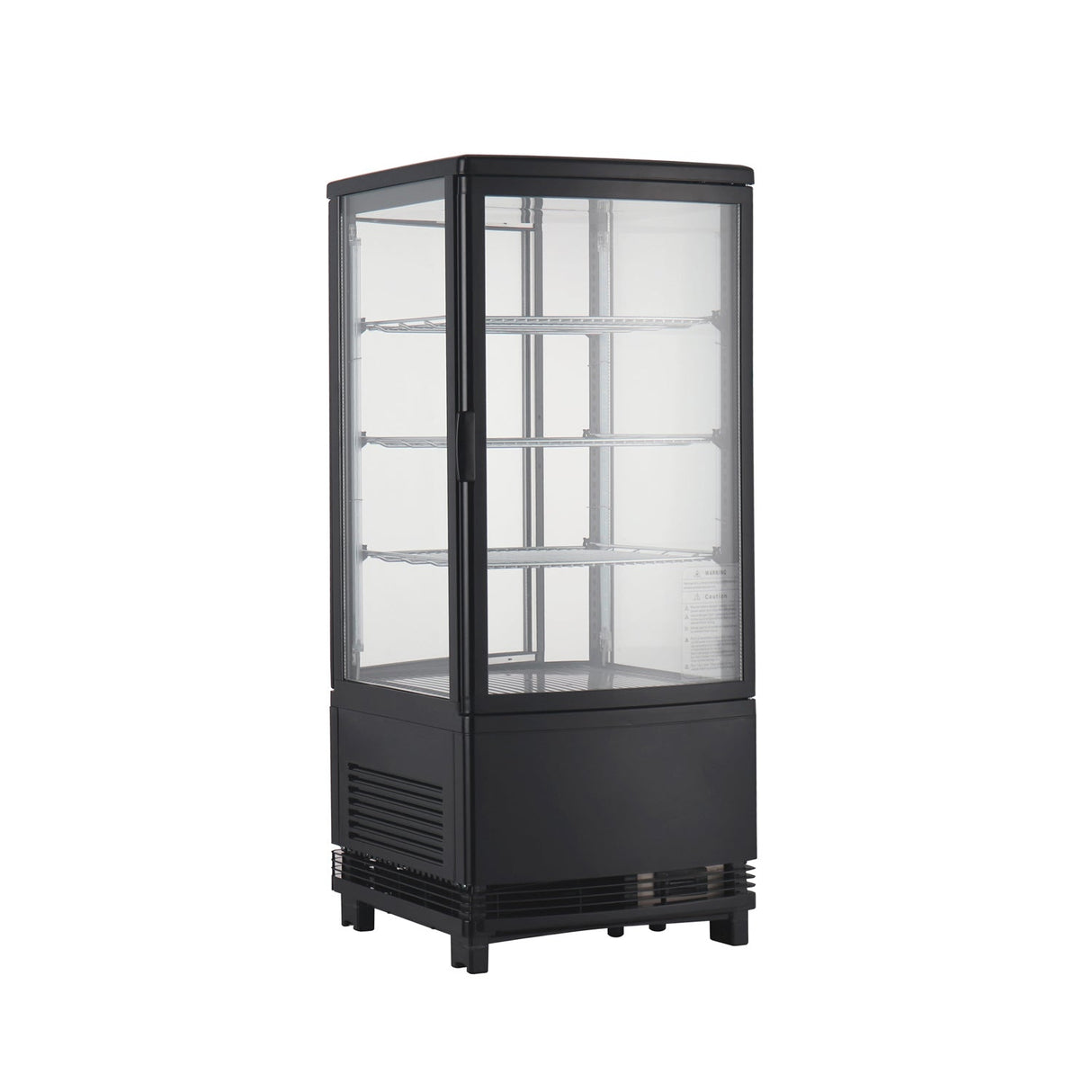 Display Case Refrigerated 17x17x39"H Black