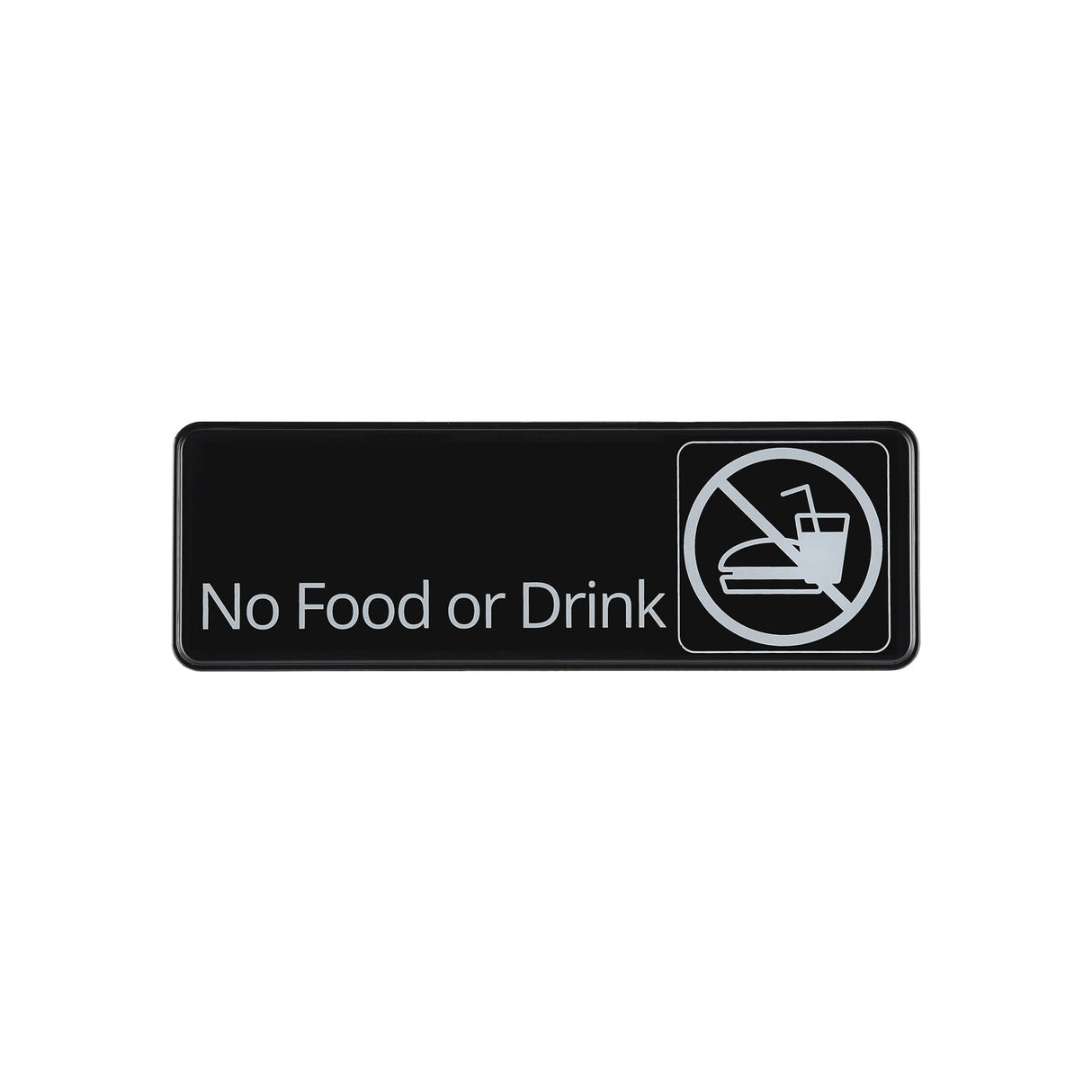 Sign Compliance EN No Food or Drink 9x3"H