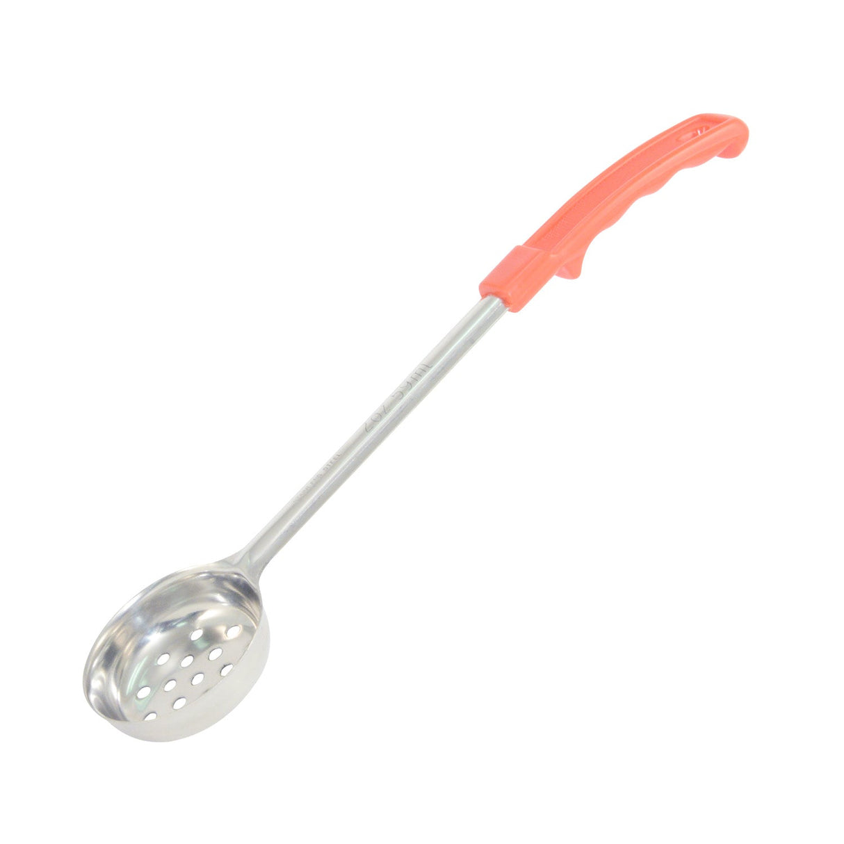 Portion Spoon SS Perf. W/ Red Hdl 2oz