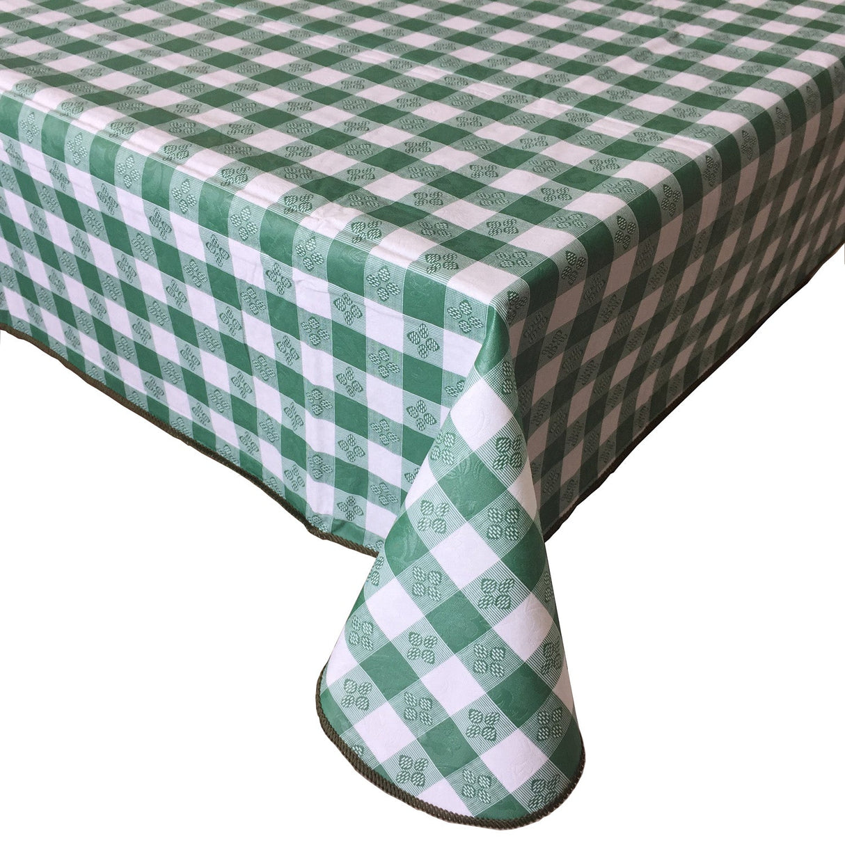 Table Cover Vinyl W/ Flannel Green 52x52"