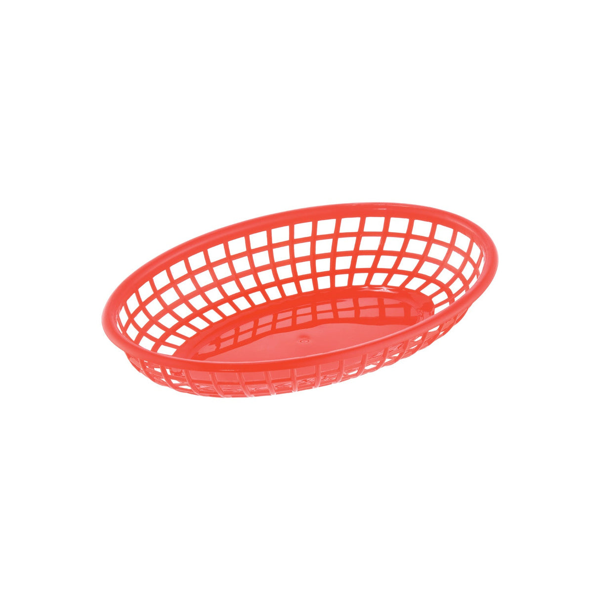 Fast Food Basket PP Oval Red 9-1/4"L