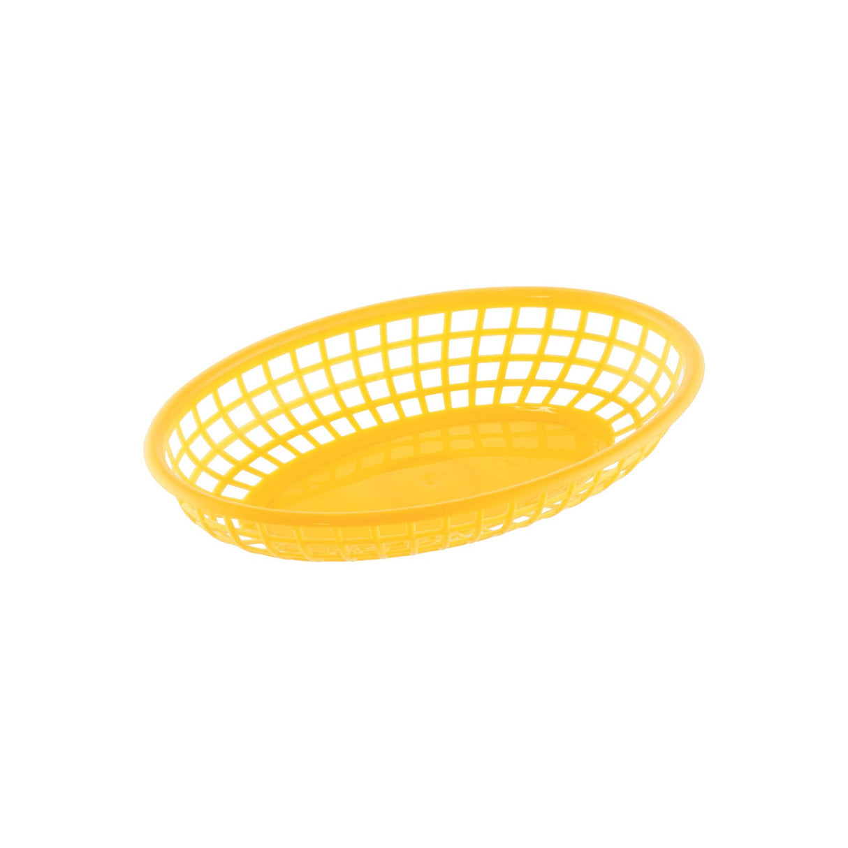 Fast Food Basket PP Oval Yellow 9-1/4"L