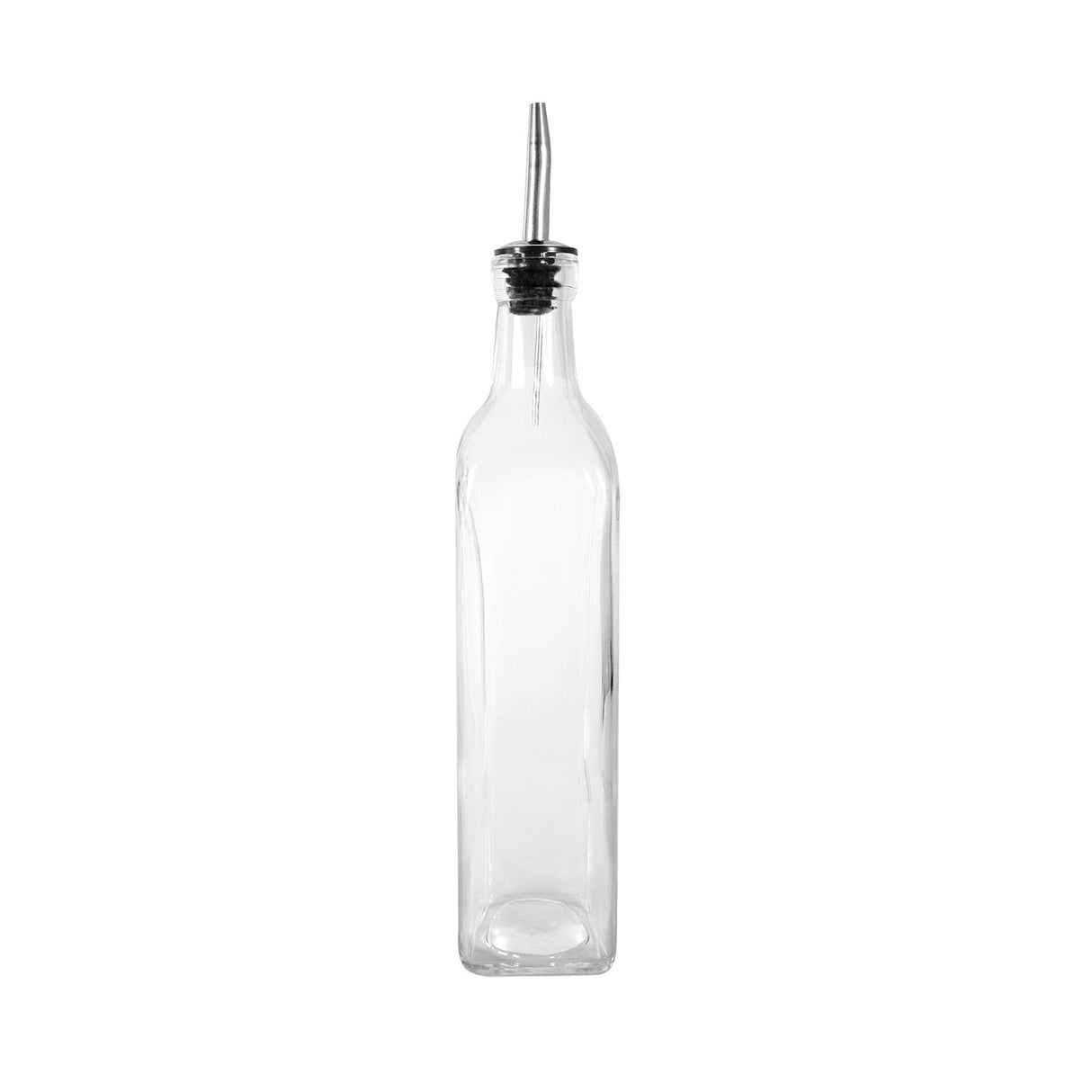 Oil/Vinegar Cruet Glass W/ SS Pourer 16oz