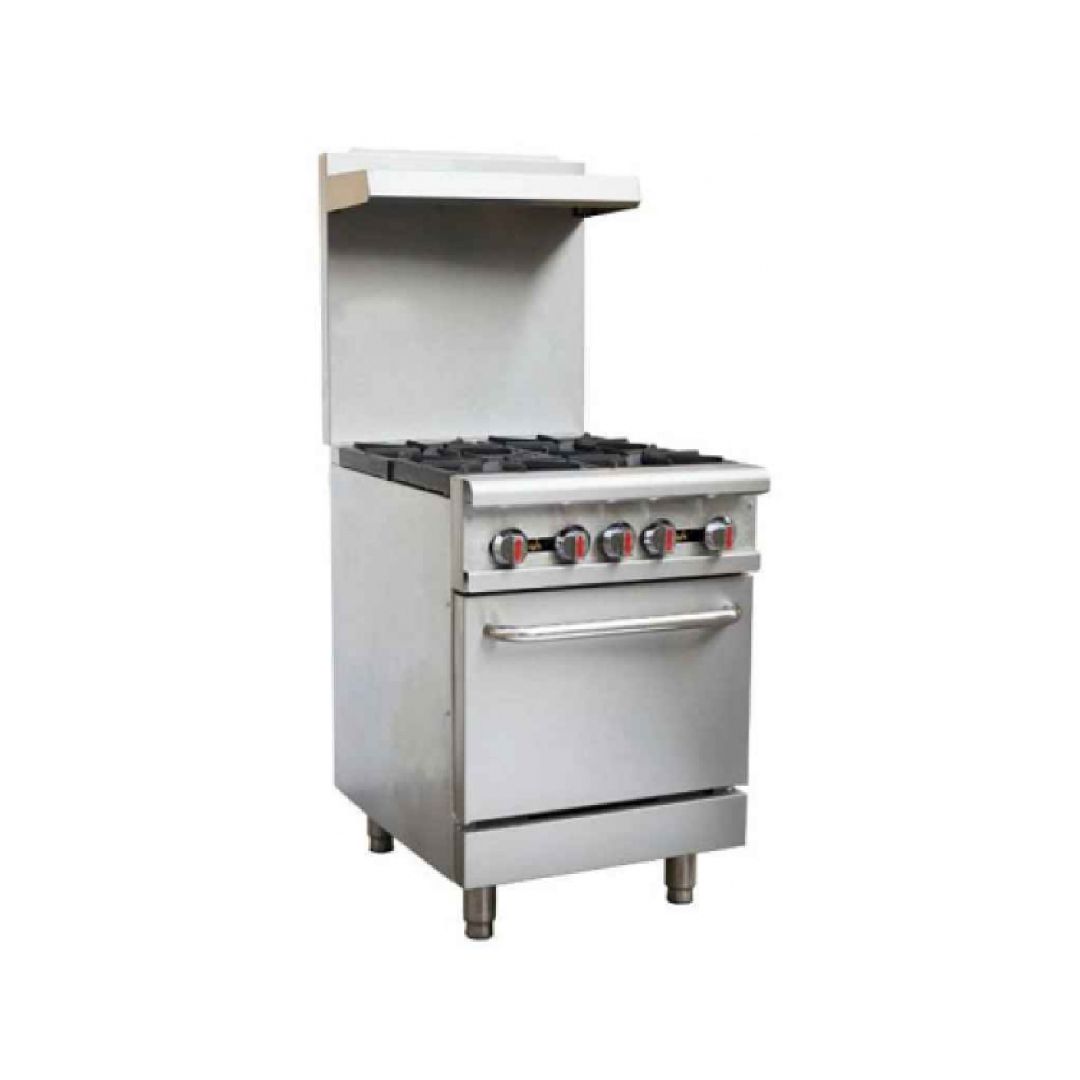 Sapphire SE-RA24 Gas Restaurant Range w/ (4) Open Burners, (1) Standard Oven, 151.000 BTU