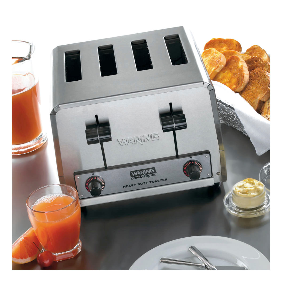 Waring HEAVY-DUTY 4-SLOT TOASTER – 120V 1800W Model: WCT800RC