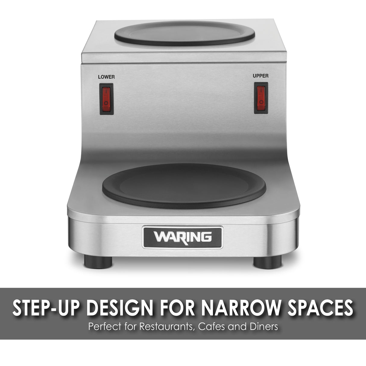 Waring STEP-UP, DOUBLE COFFEE WARMER  Model: WCW20R