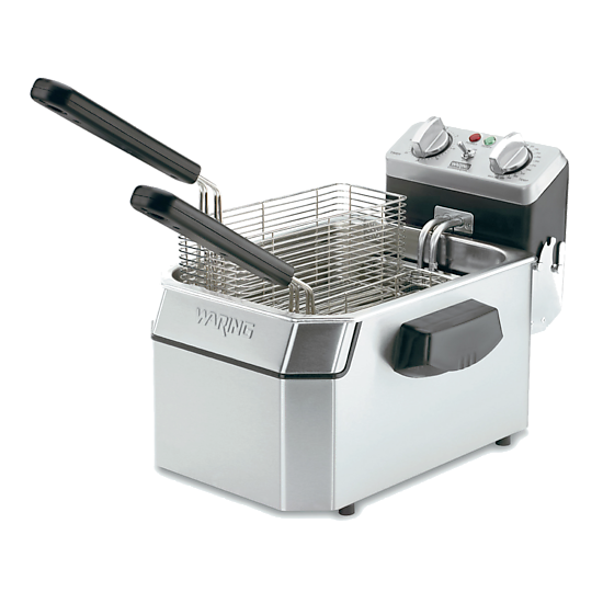 Waring HEAVY-DUTY 10 LB. DEEP FRYER – 120V  Model: WDF1000