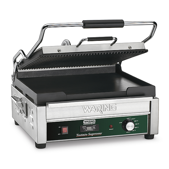 Waring LARGE ITALIAN-STYLE PANINI GRILL WITH TIMER - 120V Model: WFG250T