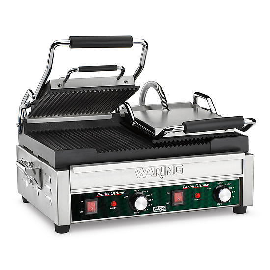 Waring DOUBLE ITALIAN-STYLE PANINI SUPREMO¬Æ GRILL ‚Äì 240V Model: WPG300