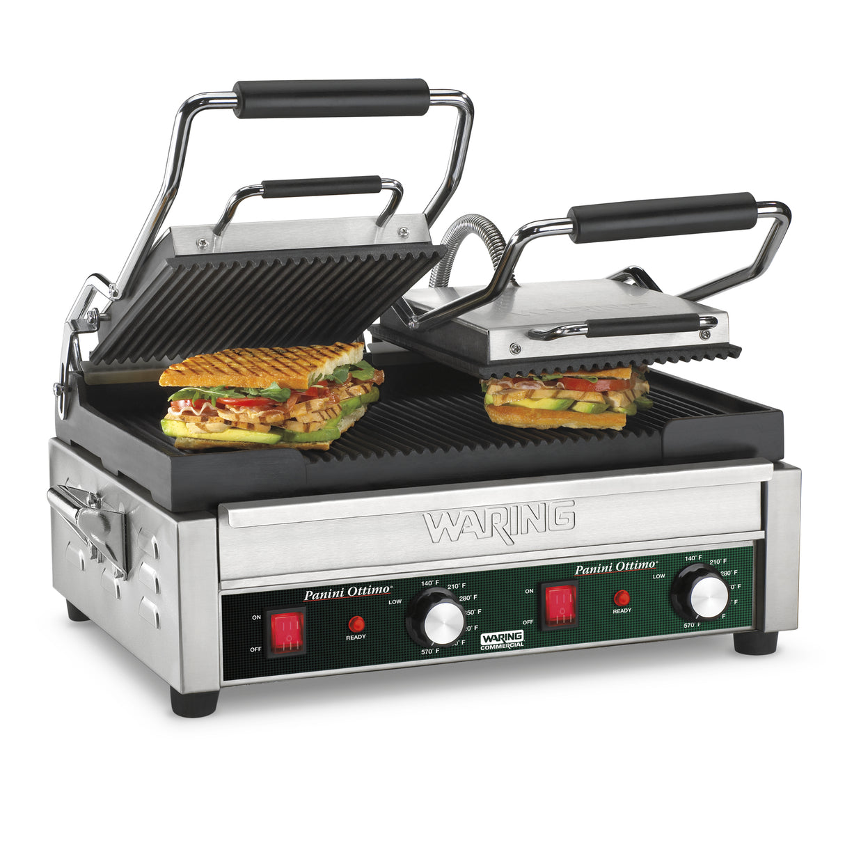 Waring DOUBLE ITALIAN-STYLE PANINI SUPREMO¬Æ GRILL ‚Äì 240V Model: WPG300