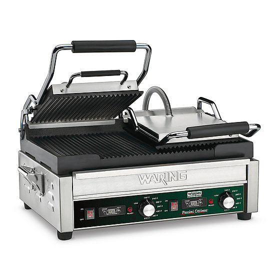 Waring DOUBLE ITALIAN-STYLE PANINI GRILL WITH TIMER - 240V  Model: WPG300T